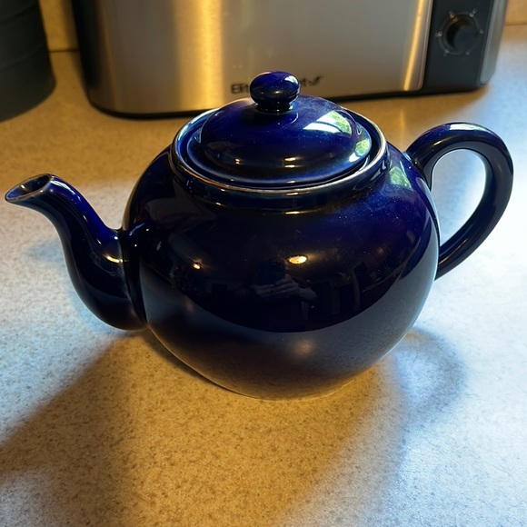 Cobalt Blue Ceramic Teapot - Picture 1 of 7